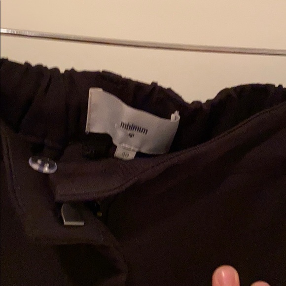 Black wide legged trousers stretch waist - Picture 2 of 3